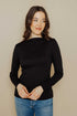 Sara-Boat Neck Long Sleeve Tee